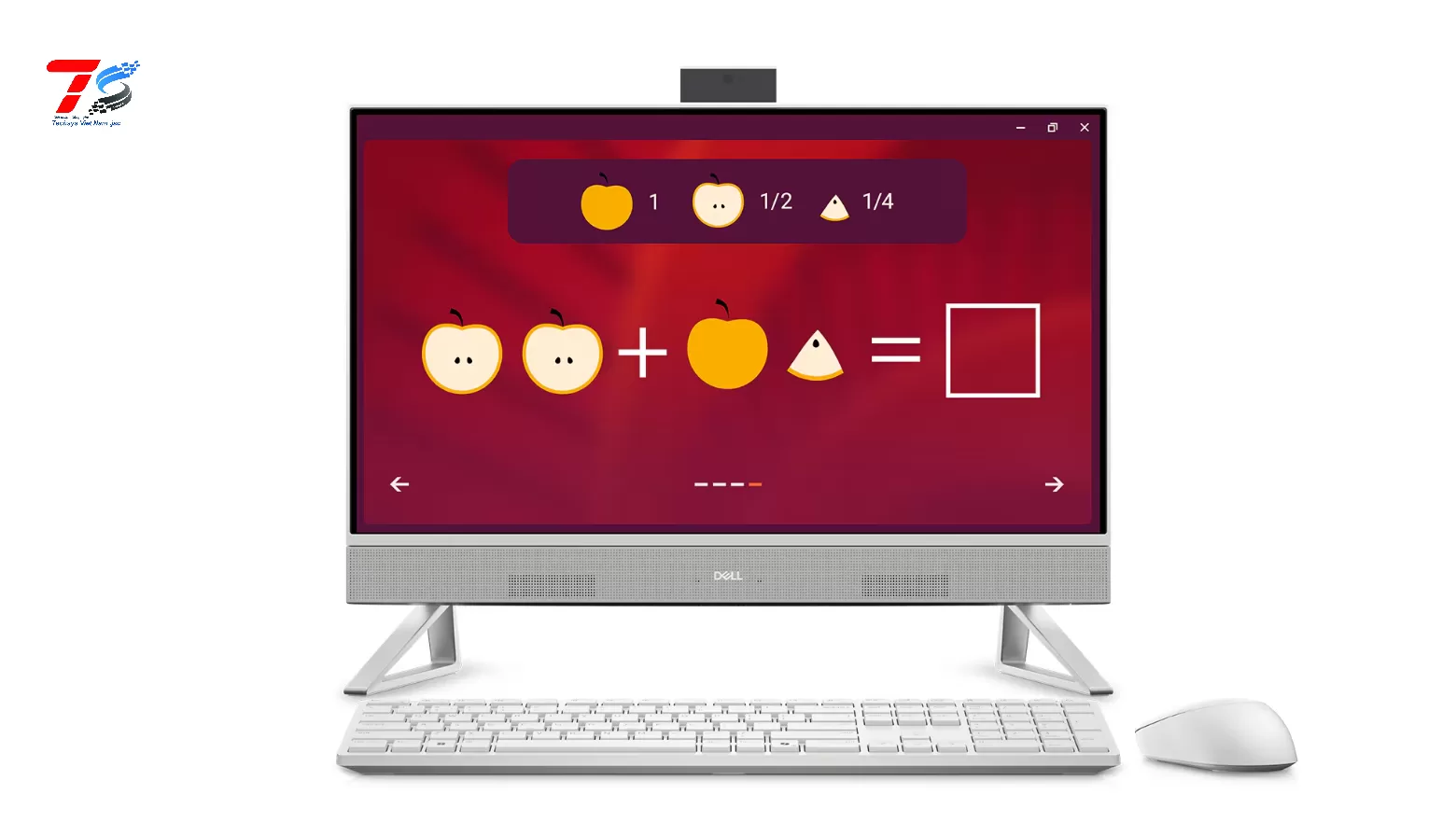 Máy tính để bàn Dell 24 All-in-One EC24250 (42AIO24100U-01) Core 3 100U/8GB/512GB/23.8 inch FHD non Touch/Win 11 H + Ms Office H/2Y